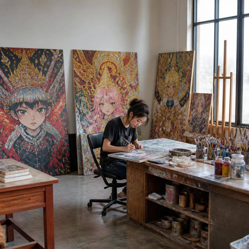 การผสมผสานตัวละครในวรรณคดีไทยเข้ากับสไตล์อนิเมะที่กำลังเป็นที่นิยมในต่างประเทศ